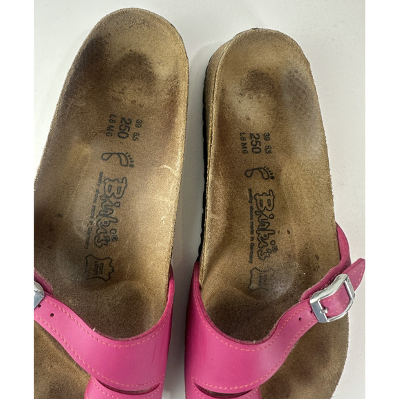 Birk's x Birkenstock Piazza Strappy Buckle Sandals Pink Slip On Womens US Size 8 - Picture 4 of 15